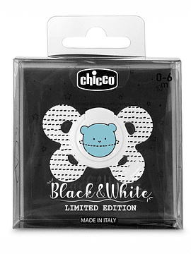 Chicco Chupeta Phyisio Comfort Black and White 0-6M (planeta)