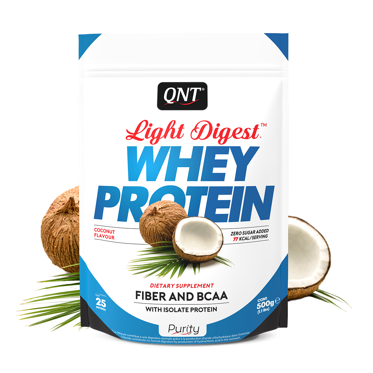 QNT Whey Protein Light Digest Sabor Coco 500g