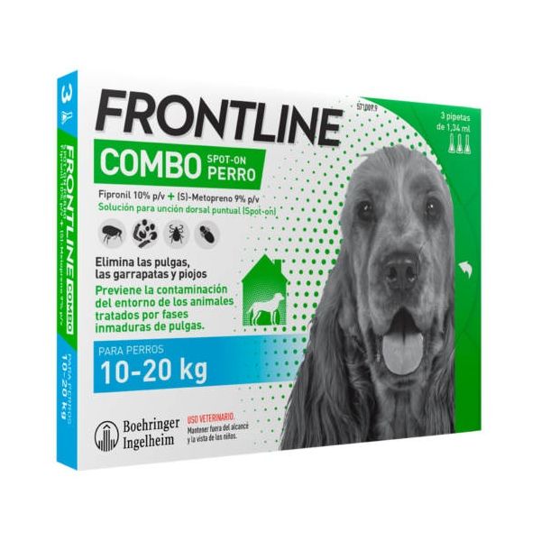 Frontline Combo Cães 10-20Kg x3 Pipetas