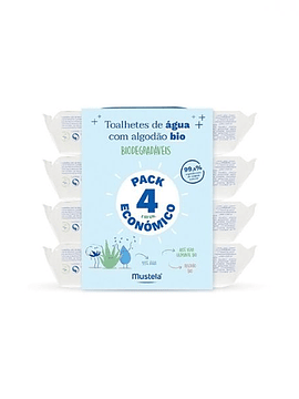 Mustela Bebé Toalhetes Limpeza 4x60 Unidades