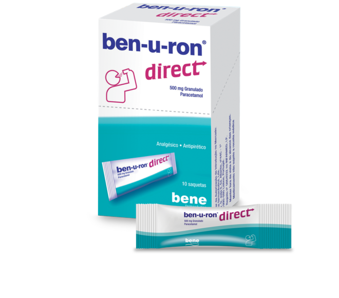 Ben-u-ron direct, 500 mg x10 Saquetas granulado 
