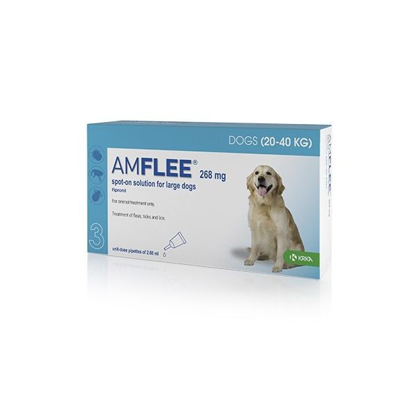 Amflee Spot On 268mg 20-40Kg x3 Pipetas