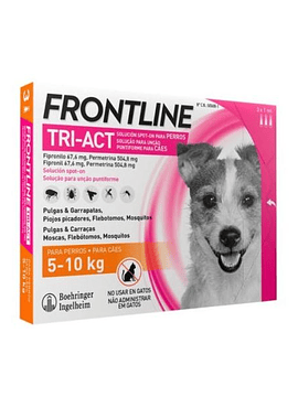 Frontline Tri-Act Cão 5-10Kg x3 Pipetas