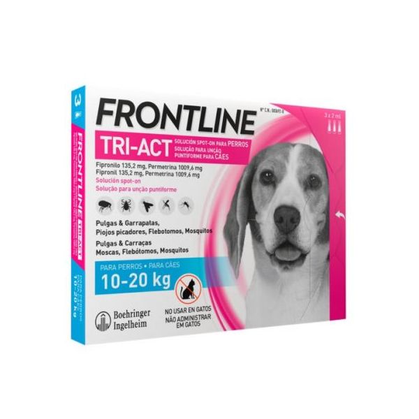 Frontline Tri-Act Cão 10-20Kg x3 Pipetas