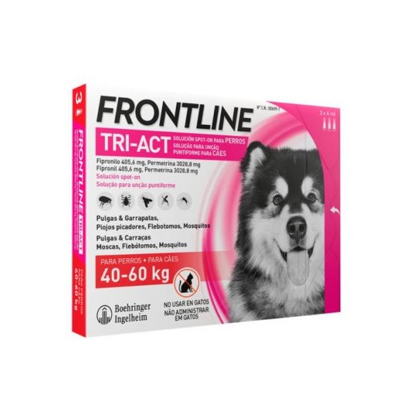 Frontline Tri-Act Cão 40-60Kg x3 Pipetas