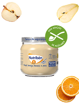 Nutribén Boião Maçã, Laranja, Banana e Pêra 120g