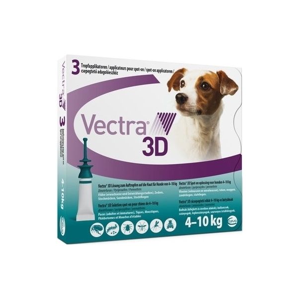 Vectra 3D Antiparasitário Cão 4kg-10kg x3 unidades