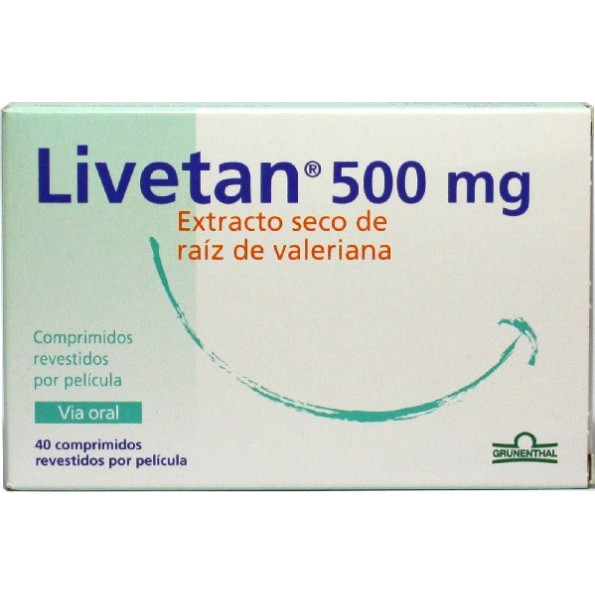 Livetan, 500 mg x 40 comprimidos revestidos 