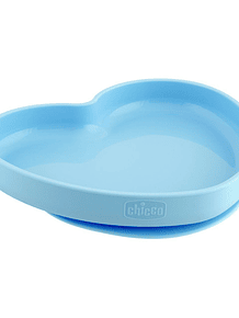 Chicco Prato de Silicone Heart Blue