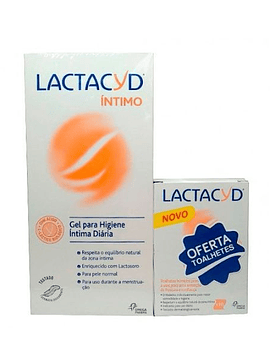 Lactacyd Íntimo Gel 400ml + Lactacyd Íntimo x10 Toalhetes