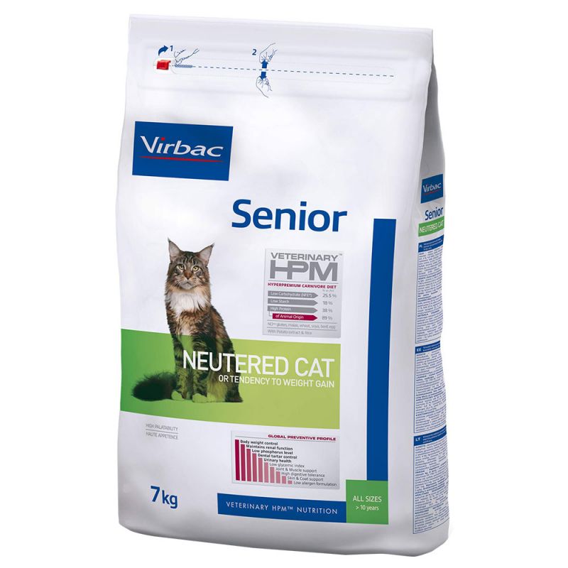 Virbac Ração Seca HPM Senior Neutered Cat 7Kg