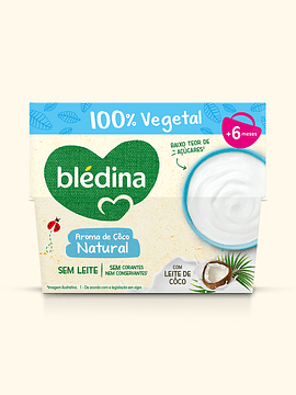 Blédina Tacinha 100% Vegetal Aroma Côco Natural com Leite de Côco 4x95G