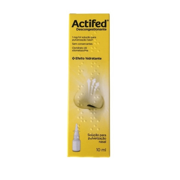 Actifed 1 mg/ml 10 mL solução para pulverização nasal
