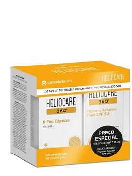 Heliocare 360º Pigment Solution Fluido SPF50+ 50ml + D Plus 30 Cápsulas