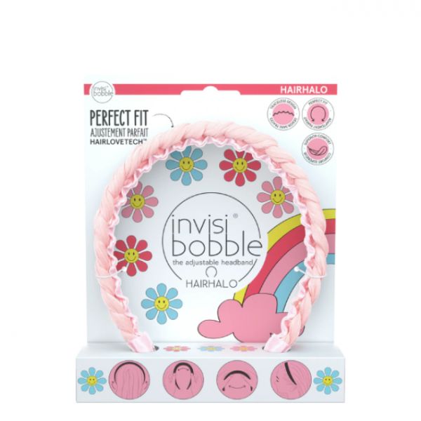 Invisibobble HairHalo Retro Dreamin' Eat, Pink and Be Merry