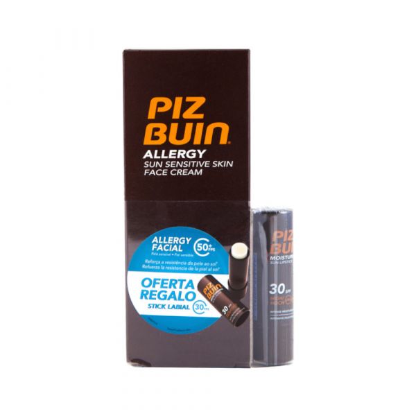 Piz Buin Allergy Creme Rosto SPF50+ 50ml + Stick Labial SPF30 4,9g