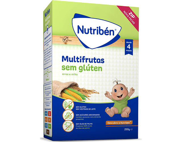 Nutribén Farinha Multifrutas S/Açúcar 4m+  250g