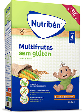 Nutribén Farinha Multifrutas S/Açúcar 4m+  250g