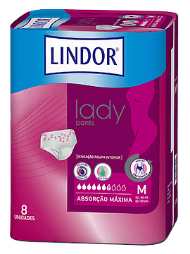 Lindor Lady Pants Médio x8 Unidades