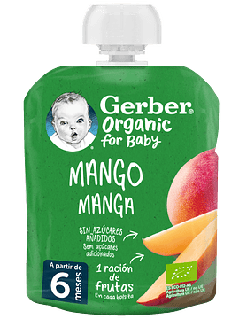 Gerber Organic Pacotinho Manga 90g 6m+