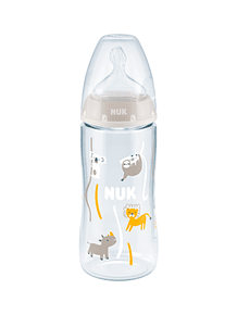 Nuk Biberão First Choice+ Silicone Flow Control Indicação Temperatura 300ml