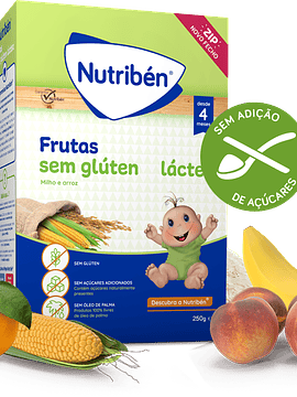 Nutribén Farinhas Frutas Sem Gluten Láctea 250g