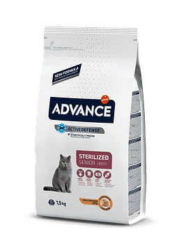 ADVANCE CAT STERILIZED +10 ANOS CHICKEN & BARLEY 1.5Kg