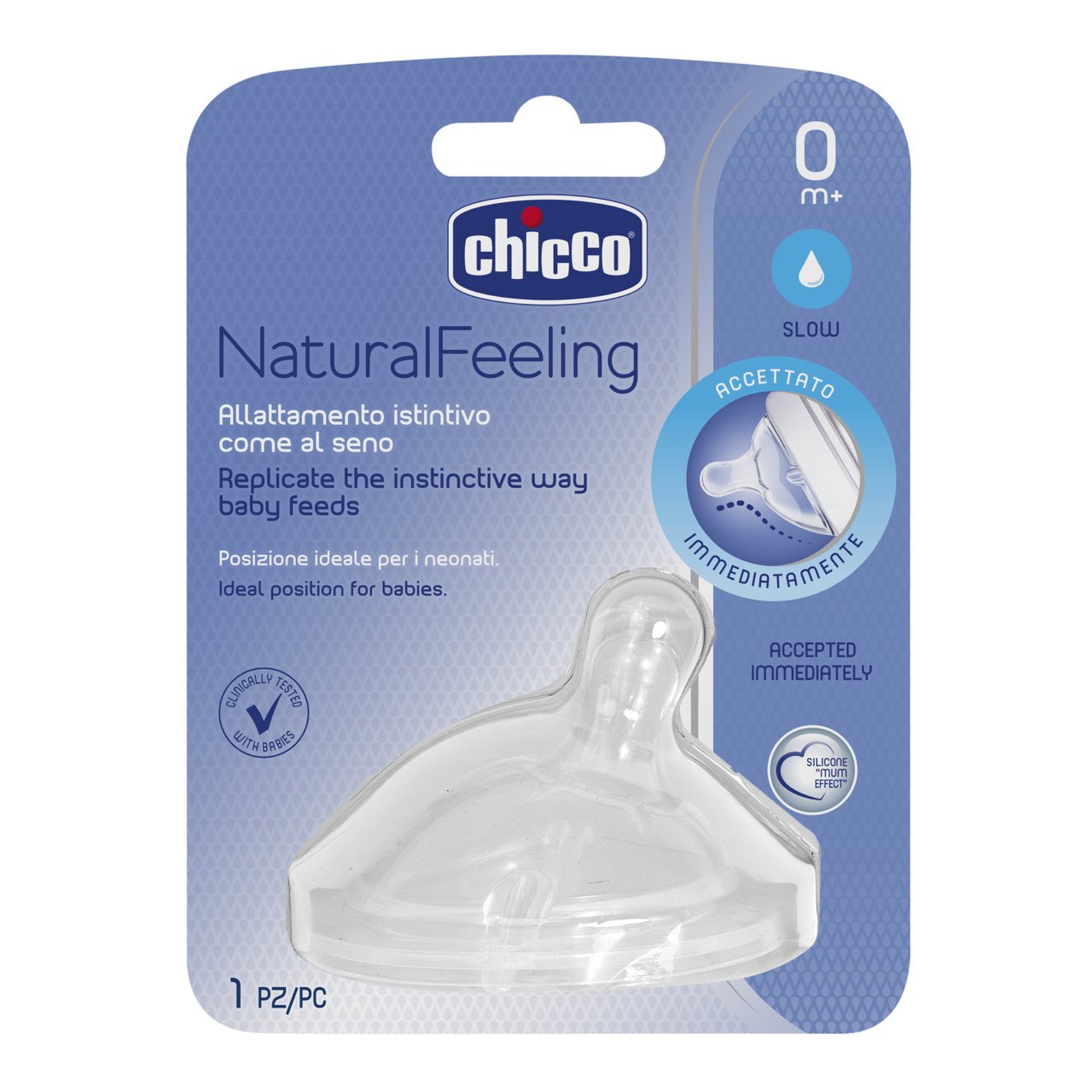 Chicco Tetina Silicone NaturalFeeling 0M+