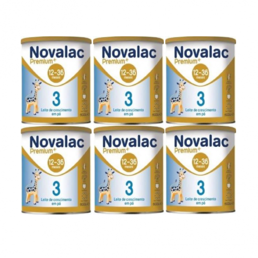 Novalac Premium 3 Leite de Crescimento 800g Pack 6 latas