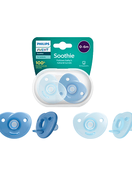 Philips Avent Chupeta Soothie Silicone Menino 0-6M 2 Unidades