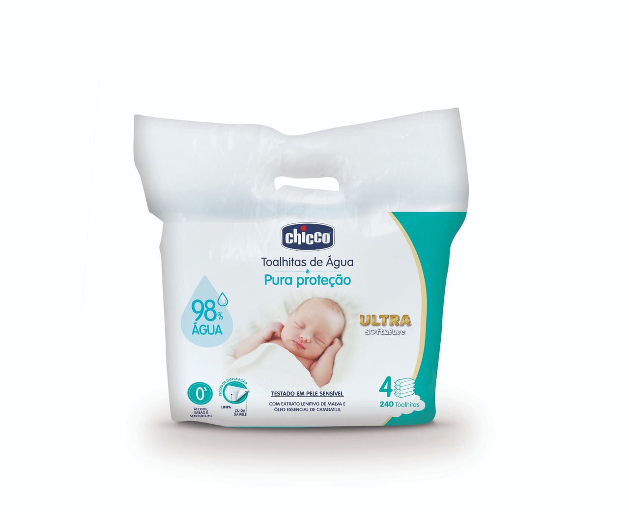 Chicco Toalhitas De gua Ultra 4x60 Chicco Toalhitas De gua Ultra 4x60