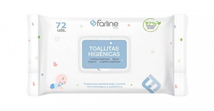 Farline Toalhitas Higiênicas 72 Unidades (Pack 3 Embalagens)