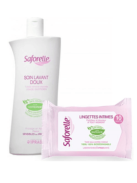 Saforelle Solução de Lavagem 250ml + Toalhetes Íntimos 10unidades