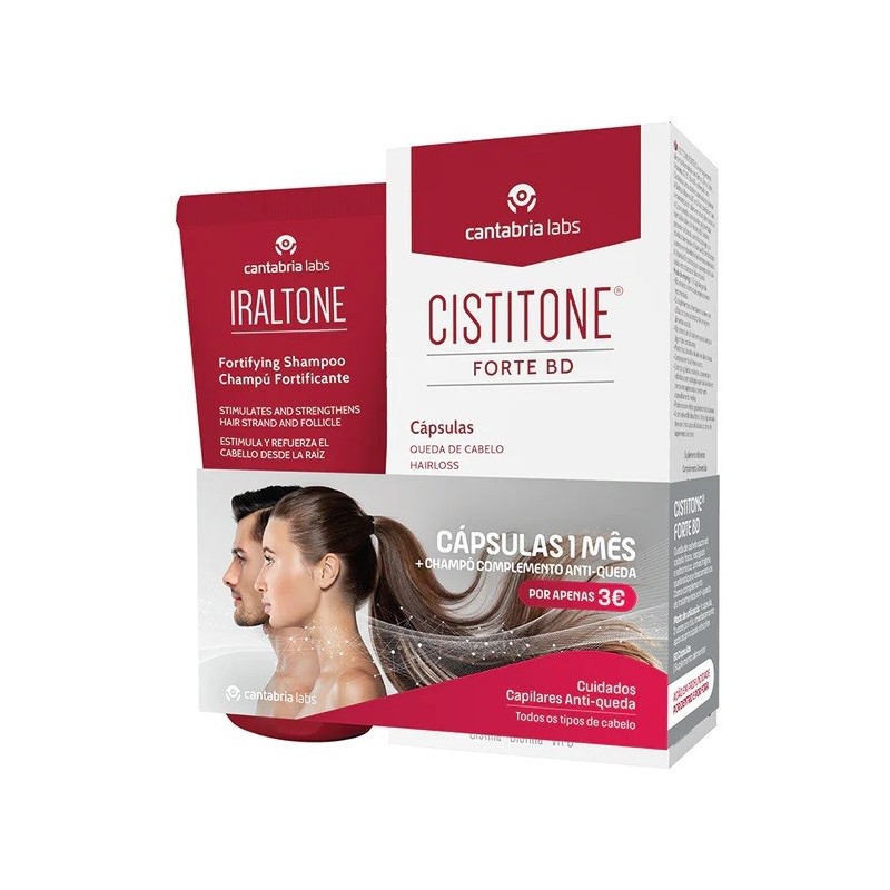 Cistitone Forte BD 60 cápsulas + Iraltone Champô 200ml