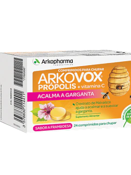 Arkovox Propolis + Vit C Sabor a Framboesa 24 Pastilhas