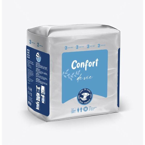 Confort de Vie 90×130 Fralda Absorção Super M – 20 uni