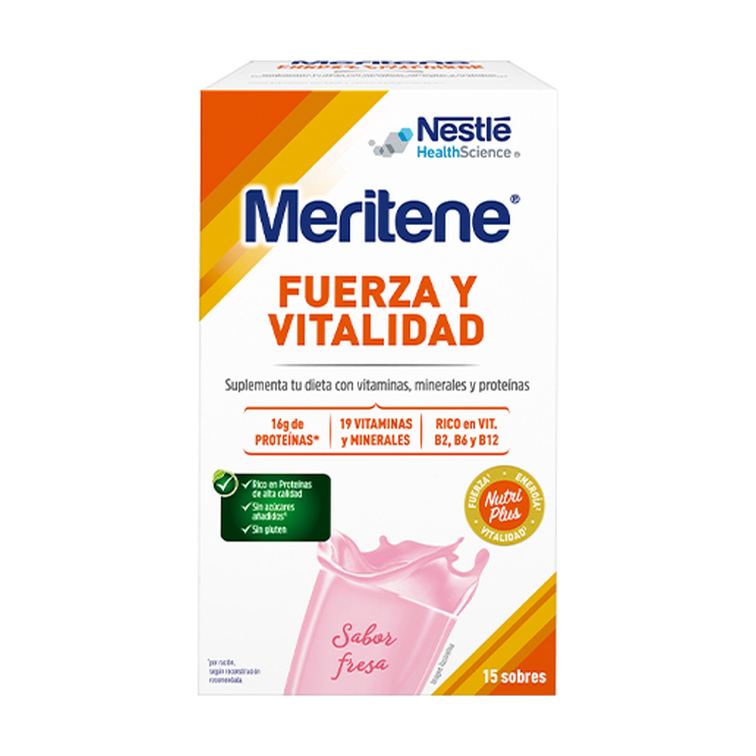 Meritene Força e Vitalidade Morango  x15 Saquetas 