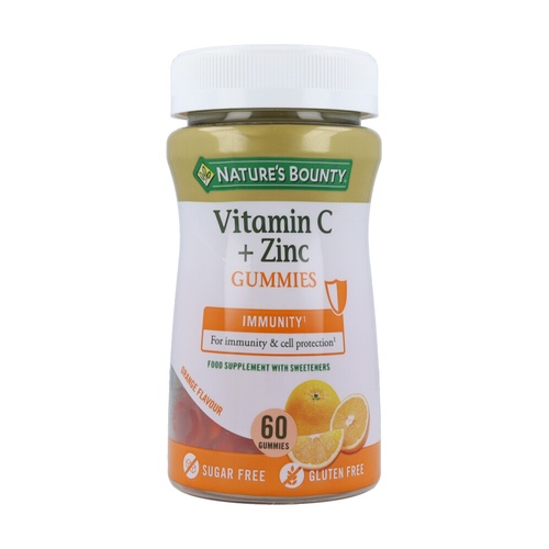Nature's Bounty Vitamina C + Gomas de Zinco 60 Gomas Laranja