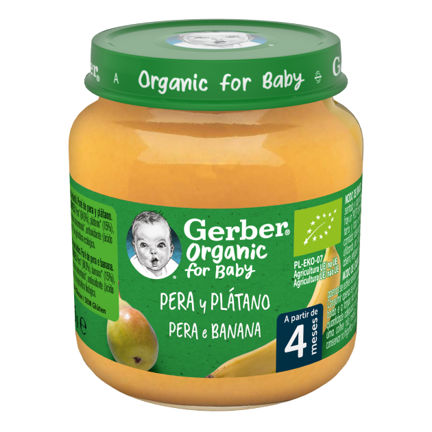 Gerber Organic Boiao Pera/Banana 125G 4M+