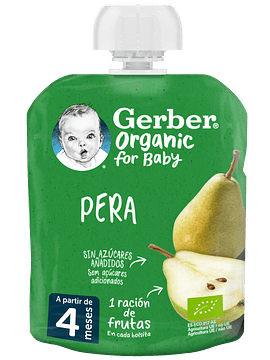 Gerber Organic Pacote de Pêra 90g