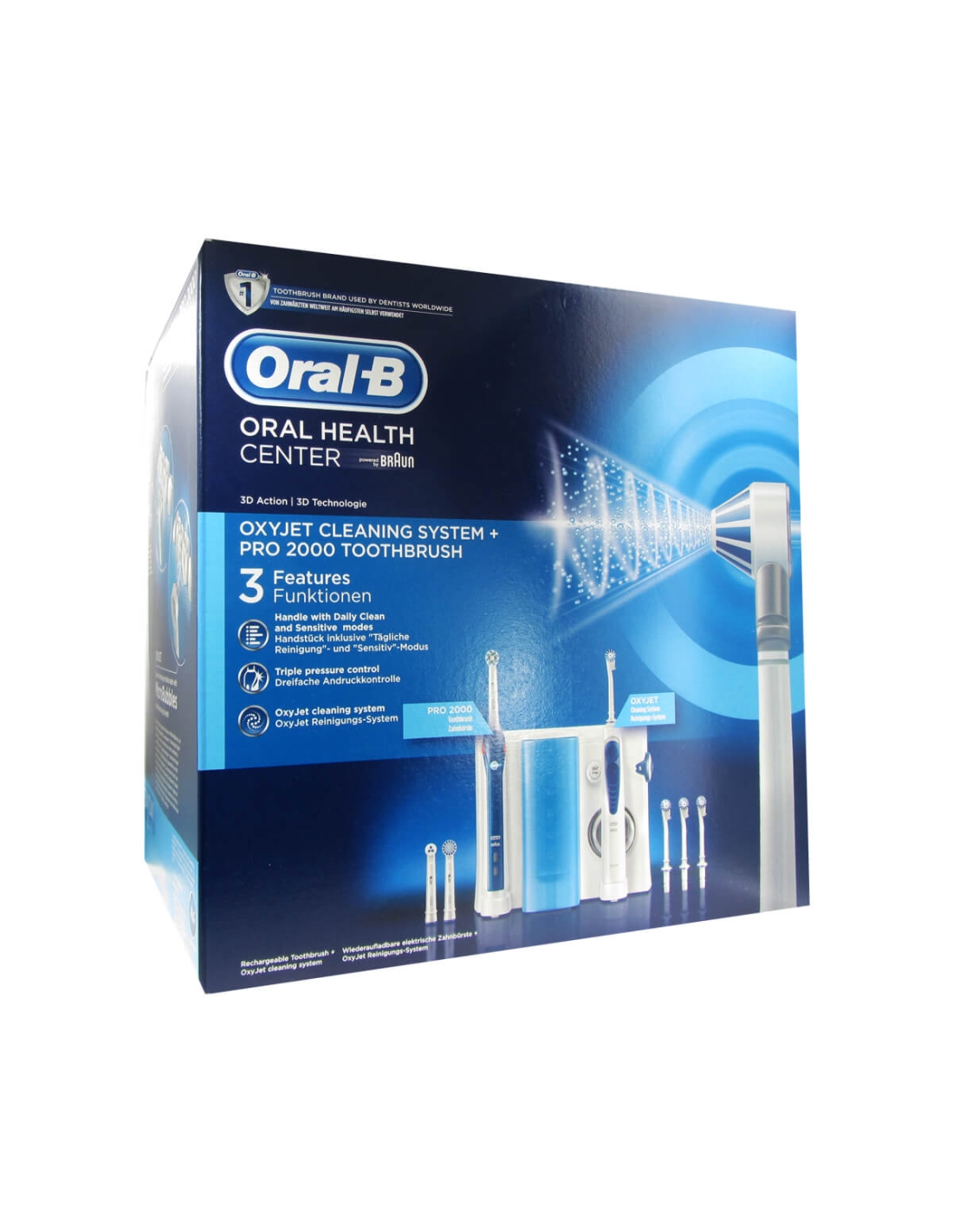 Oral B Health Center Oxyjet Sistema Limpeza + Pro 2000 Escova Dentes