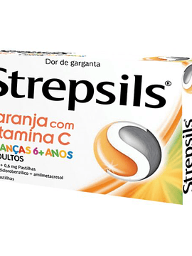 Strepsils Laranja com Vitamina C, 1,2/0,6 mg x 24 pastilhas 