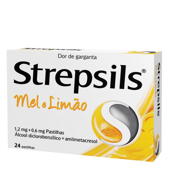 Strepsils Mel e limão, 1,2/0,6 mg x 24 pastilhas 