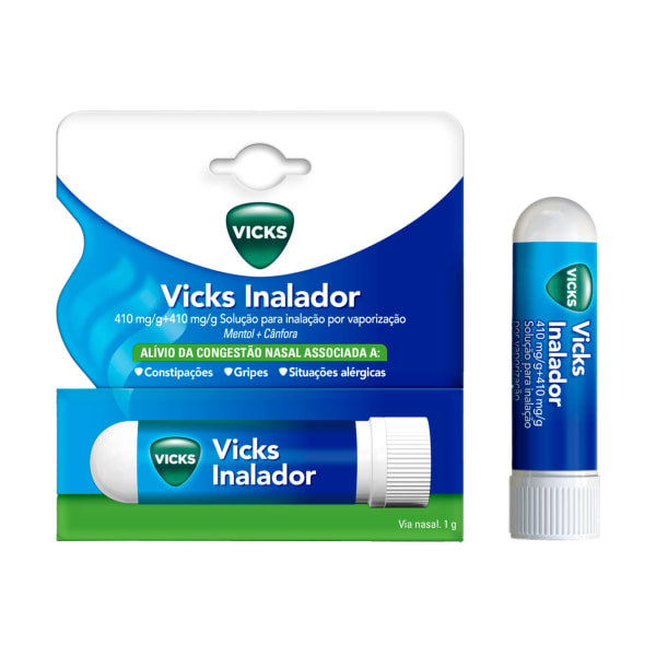 Vicks Inalador, 410/410 mg/1 g x 1 inalador stick