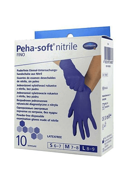 Peha-Soft Luva Exame Nitrilo Fino Tam.L x10