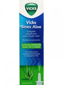Vicks Sinex Aloe 0,5mg/ml Solução para Pulverização Nasal 15ml