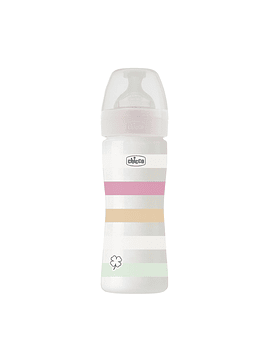 Chicco Biberão Well Being Branco 250ml Silicone Médio