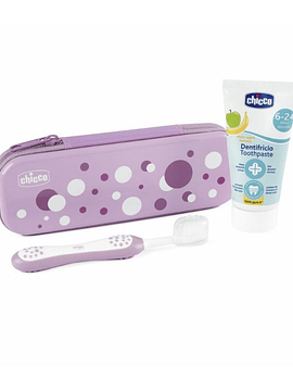 Chicco Primeiro Conjunto Higiene Oral Lilás 6M+