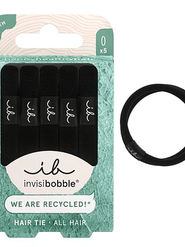 Invisibobble Ecotie Elásticos Cabelo Black X5