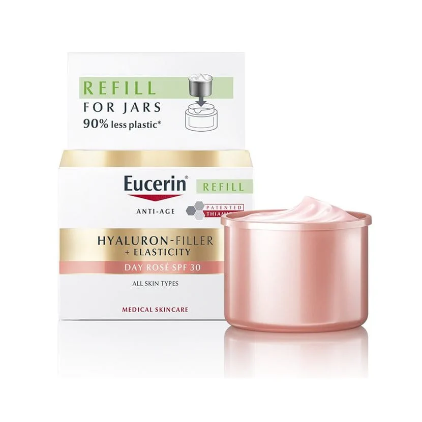 Eucerin Hyaluron-Filler + Elasticity Creme de Dia Rose FPS 30 Recarga 50ml